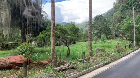 Mountain Valley in Combeima River Canyon-Tolima Province, Colombia Stock Footage 270191863