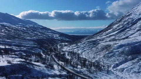 Mountain Valley Landscape Stock Footage 323142258