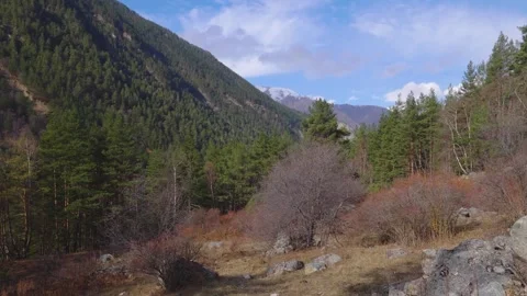 Mountain valley landscape in the North Caucasus, Russia. Stock Footage 320855083