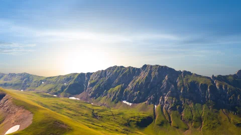 Mountain valley landscape at the sunset Video stock 312782003