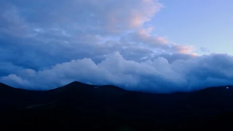 Mountain valley in the mist. Stock Footage 91866410