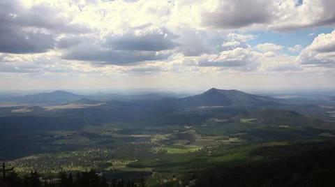 Mountain Valley Pan Clouds Stock Footage 40212325