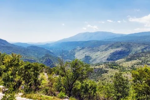 Mountain valley Stock Photos