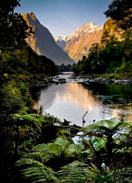 Mountain valley Stock Photos