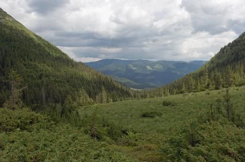 Mountain valley Stock Photos