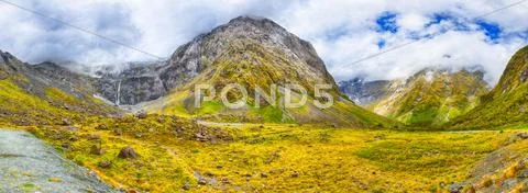 Mountain valley Stock Photos