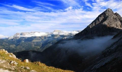 Mountain valley Stock Photos
