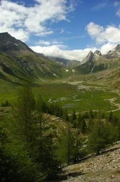 Mountain valley Stock Photos