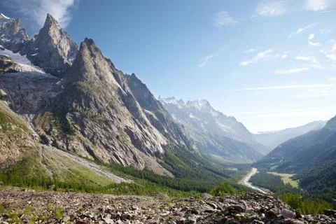 Mountain valley Stock Photos