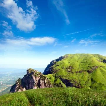 Mountain valley Foto stock