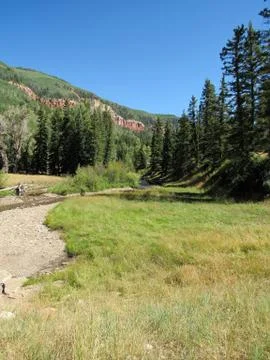 Mountain valley Foto stock