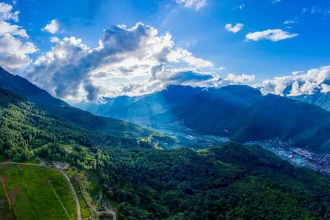 Mountain valley Stock Photos