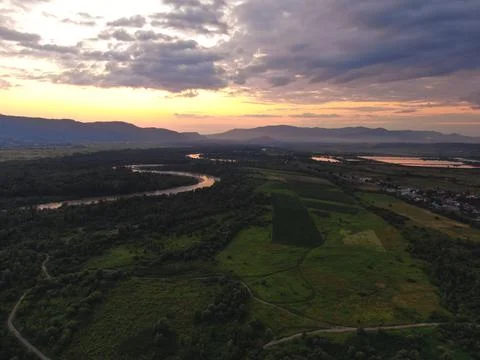 Mountain valley Foto stock