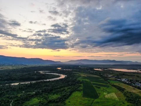 Mountain valley Foto stock