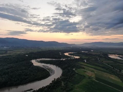 Mountain valley Foto stock