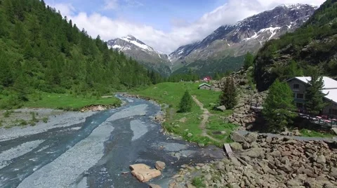 Mountain valley - Refuge Stock Footage 67623923