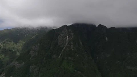 Mountain Valley with River Flowing to Blue Lake Stock Footage 310612734