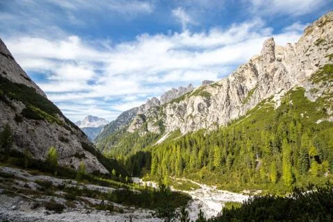 Mountain valley scenery 库存照片
