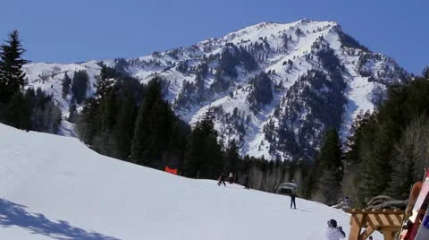 Mountain Valley Ski Resort Stock Footage 10818391