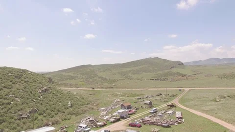 Mountain Valley Slow Pan Flat 4K Stock Footage 100208688