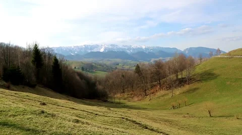 Mountain valley spring time timelapse Stock Footage 49510965