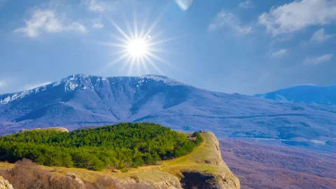 Mountain valley at the sunny day Video stock 301082192