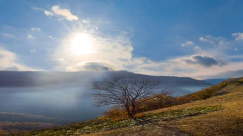 Mountain valley under a sparkle sun Stock-Footage 150680669
