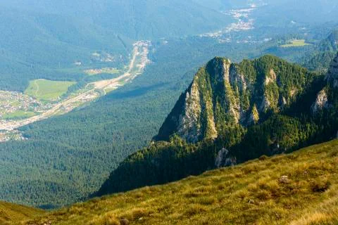 Mountain valley upper view Foto stock