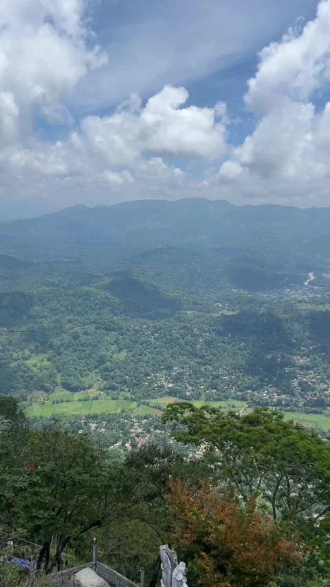 Mountain Vantage Point Over Kandy Hills – Sri Lanka 4K Stock Footage 315017475