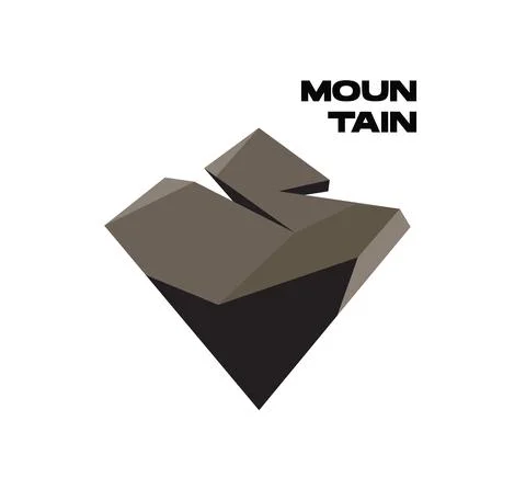 Mountain vector Geometric logo icon Stock Illustration