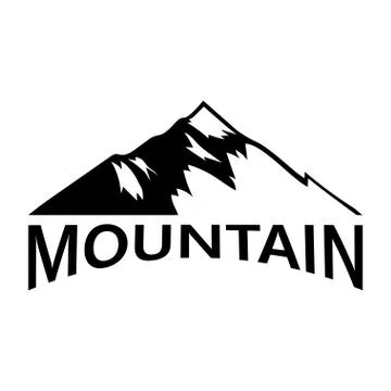 Mountain vector icon badge Stock Illustration