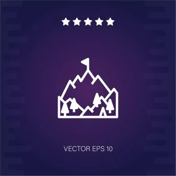 Mountain vector icon Stock Illustration