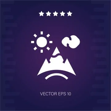Mountain vector icon Stock Illustration