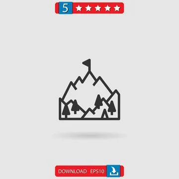 Mountain vector icon Illustrazione stock