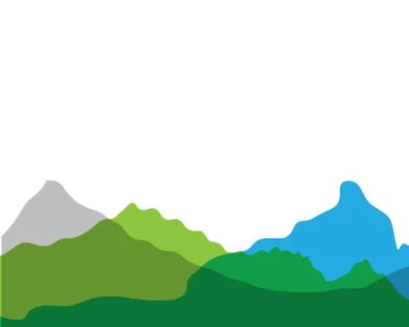 Mountain vector icon illustration with blue sky Stock Illustration