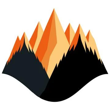 Mountain vector icon illustration design Template. Stock Illustration