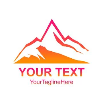 Mountain Vector logo concept illustration.  Outdoor abstract logo. Vector log Stock Illustration