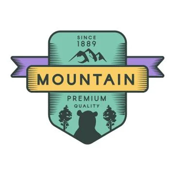Mountain vector logo template Stock Illustration