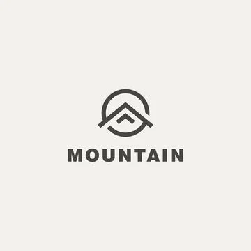 Mountain. Vector logo template Stock Illustration