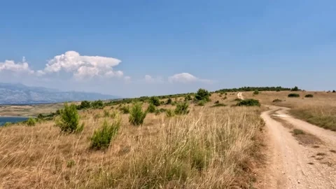Mountain Velebit Croatia Pag Desolate Road 스톡 동영상 221717819