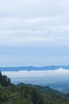 Mountain View Above Cloud Cover Fotos de archivo