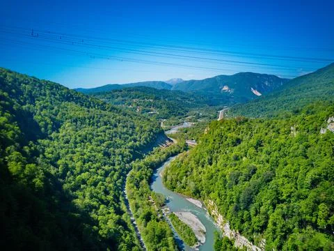 Mountain view from above Stock Photos