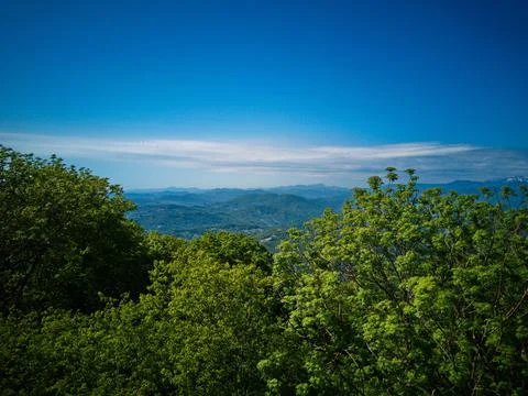 Mountain view from above Stock Photos