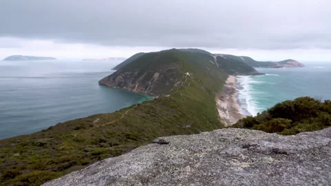 Mountain view and water, Torndirrup National parck, Western Australia, Australia Stock Footage 294617582