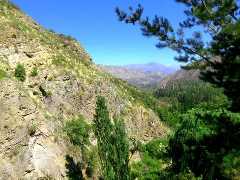 Mountain View in the Andes Stock Photos