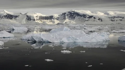 Mountain view in Antarctica Stock Footage 73750812