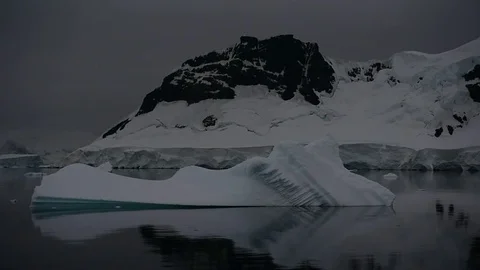 Mountain view in Antarctica Stock Footage 74134746