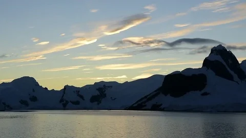Mountain view in Antarctica Stock Footage 74134943