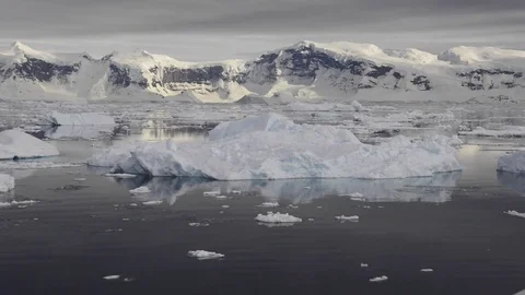 Mountain view in Antarctica Stock Footage 74497871