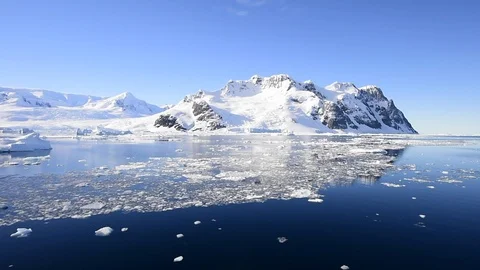 Mountain view in Antarctica Stock Footage 88356051